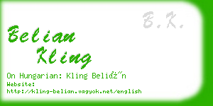 belian kling business card